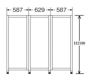三つ折りパーテーション